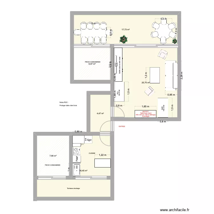 CARAVELLE B7 - 16 PAX. Plan de 6  et 79 m²