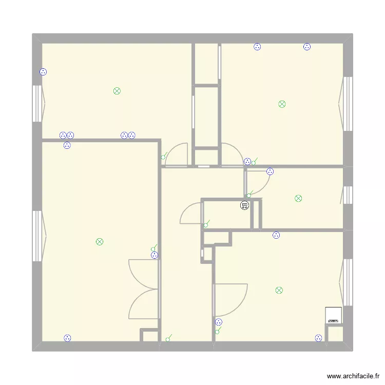 Plan appartement - aménagé. Plan de 6 et 64 m² Plan appartement - aménagé. Plan de 6 et 64 m²