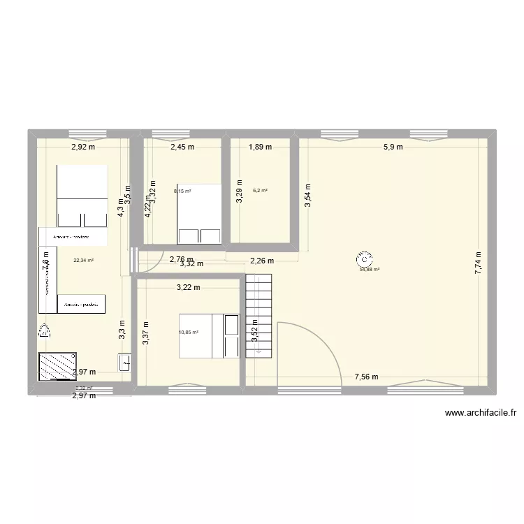 toto1. Plan de 6  et 103 m²