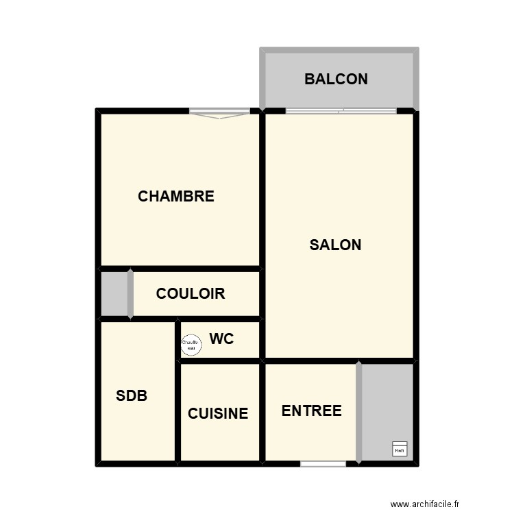 BEDOUEL. Plan de 10 pièces et 44 m2