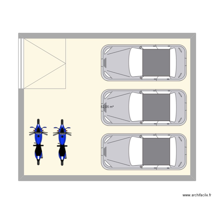 maison de reve. Plan de 1 pièce et 52 m2