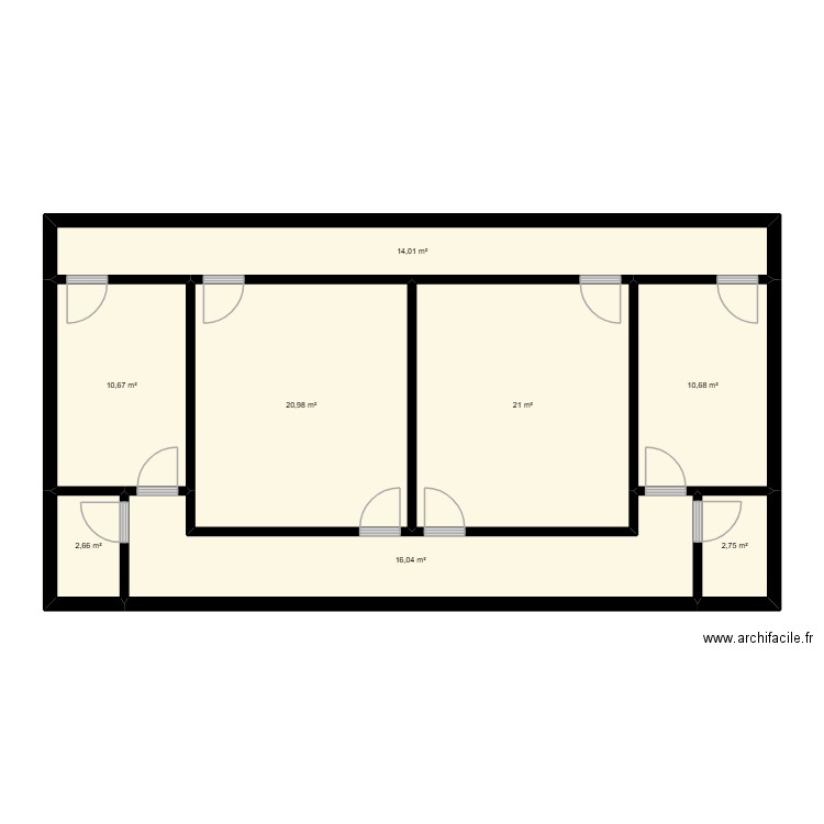 Valmont. Plan de 8 pièces et 99 m2