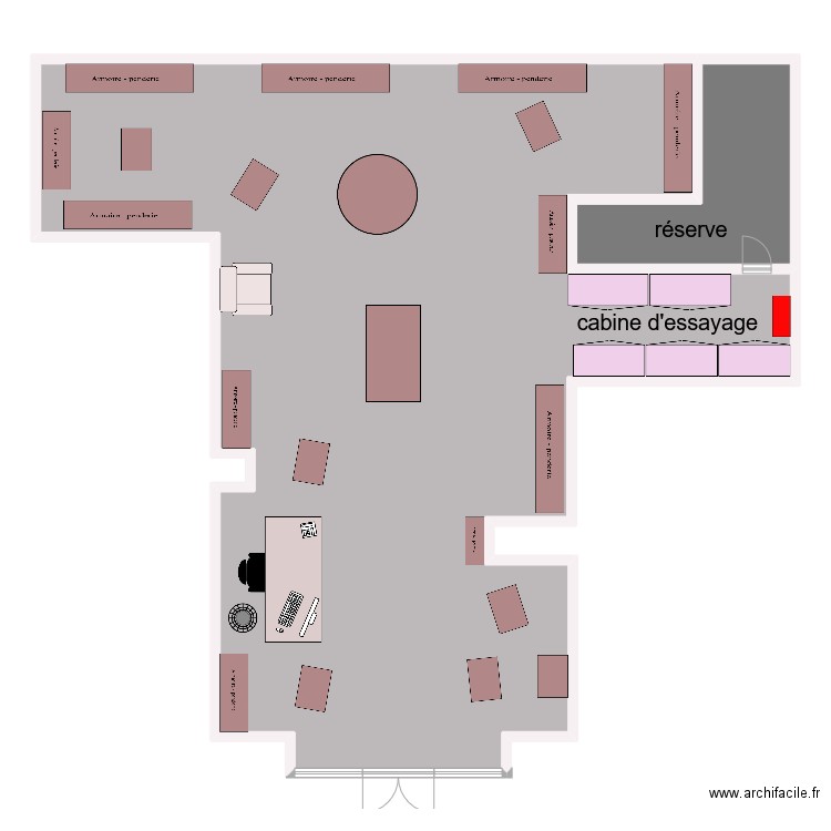 plan tabou store. Plan de 2 pièces et 260 m2