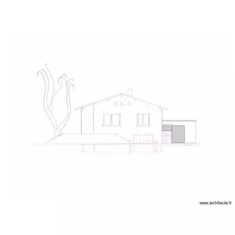 FACADE SUD EST. Plan de 
