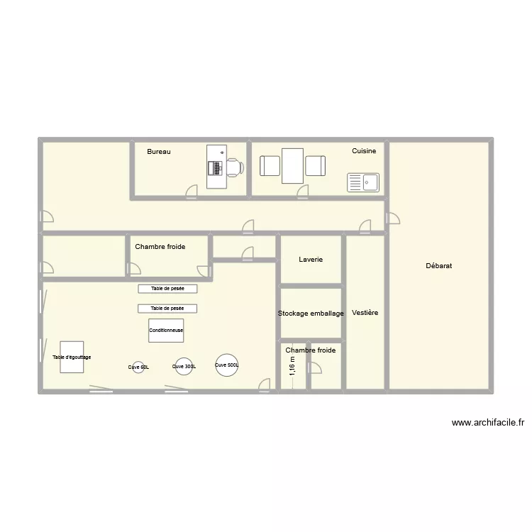 Cousteur. Plan de 13 Pièces et 63 m² Cousteur. Plan de 13 Pièces et 63 m²