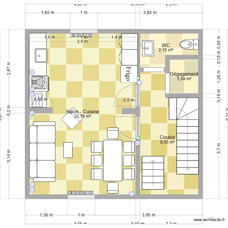 RDC 23102026. Plan de 4 Pièces et 35 m² RDC 23102026. Plan de 4 Pièces et 35 m²