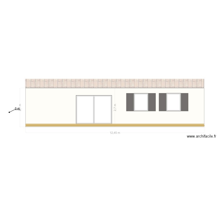 FACADE Maison motif. Plan de 0 pièce et 0 m2