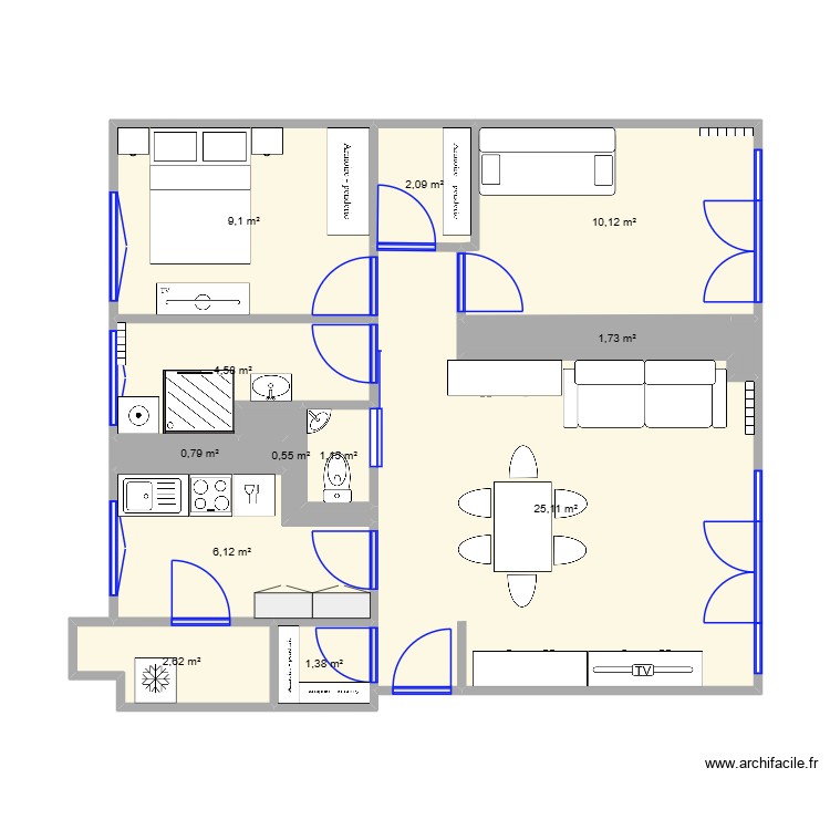 T3_a_renover_2. Plan de 0 pièce et 0 m2 T3_a_renover_2. Plan de 0 pièce et 0 m2
