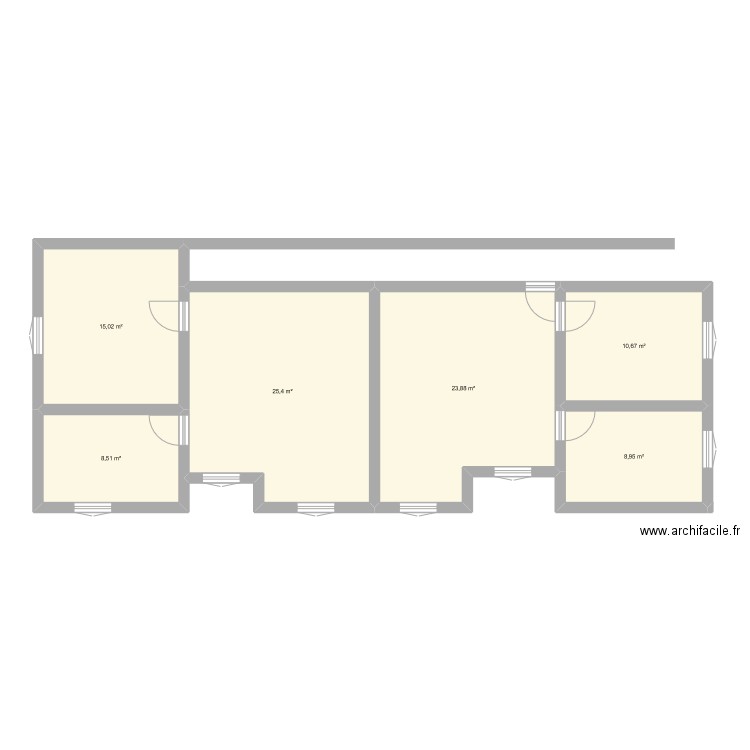 Studio decembre 2023. Plan de 6 pièces et 92 m2