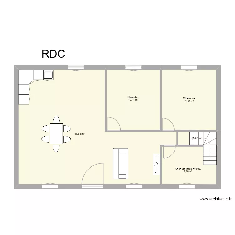 JOSE. Plan de 5  et 83 m²