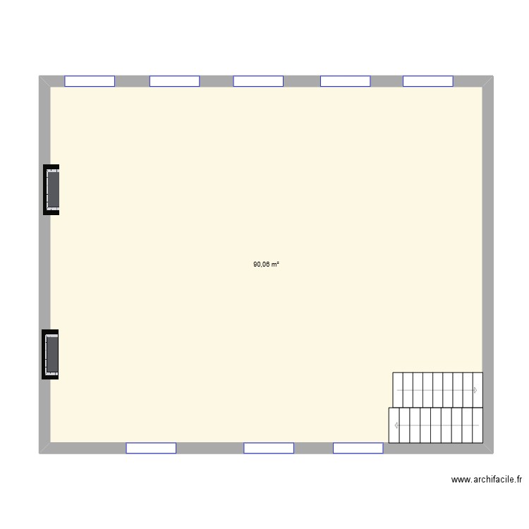R+1 JOINVILLE. Plan de 1 pièce et 90 m2