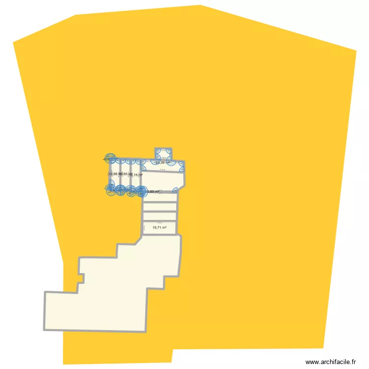 chenil biaudos. Plan de 10  et 89 m²