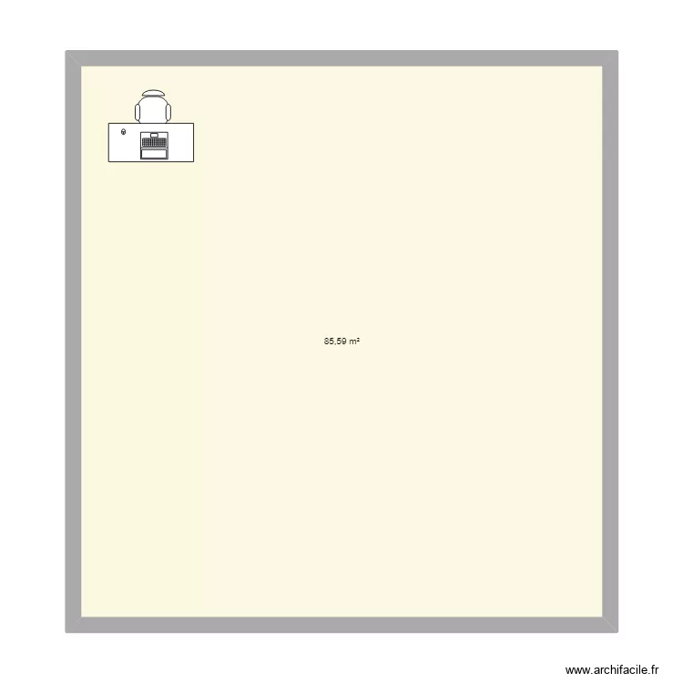 plan classe. Plan de 1 Pièce et 86 m²