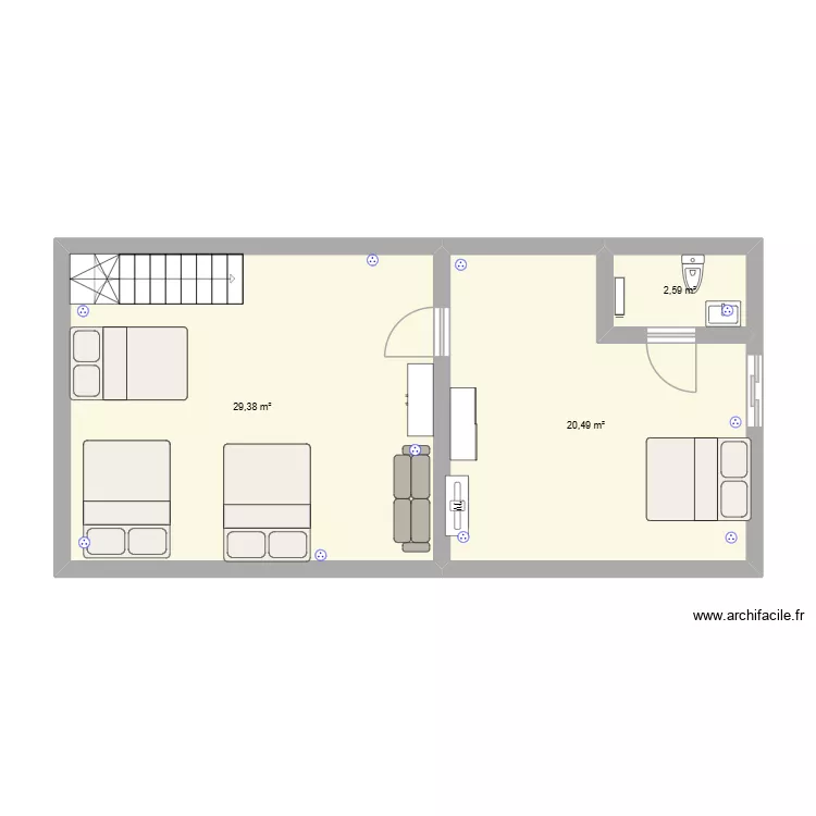 étage. Plan de 3 et 52 m² étage. Plan de 3 et 52 m²
