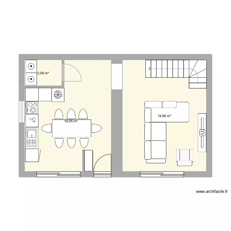 jijik. Plan de 11  et 128 m²