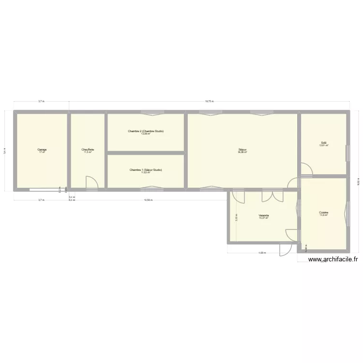 Maison ST-VAL. Plan de 8 Pièces et 133 m² Maison ST-VAL. Plan de 8 Pièces et 133 m²