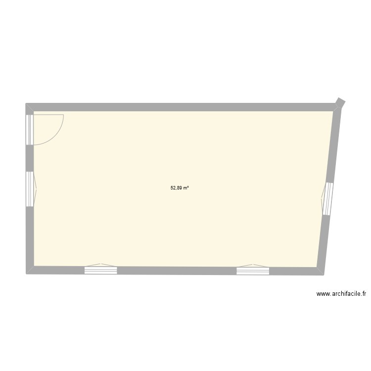 R+2 LE VERSOUD. Plan de 1 pièce et 53 m2