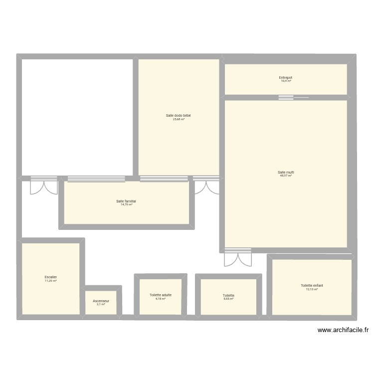 Salle multi. Plan de 0 pièce et 0 m2