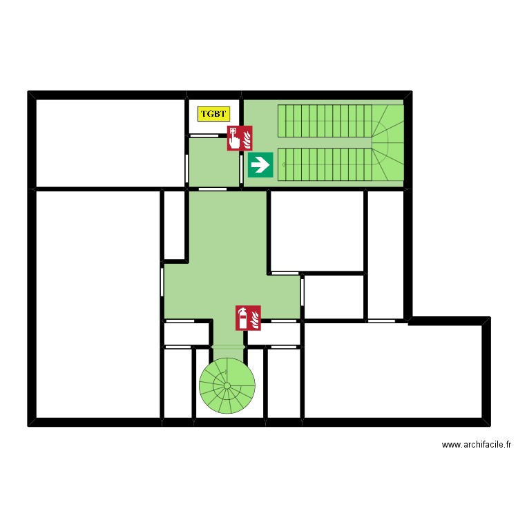 Hip. Plan de 17 pièces et 118 m2
