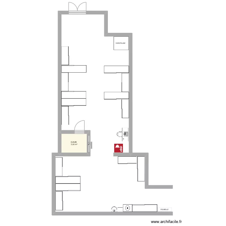 Plan zone éclatement. Plan de 1 et 3 m² Plan zone éclatement. Plan de 1 et 3 m²