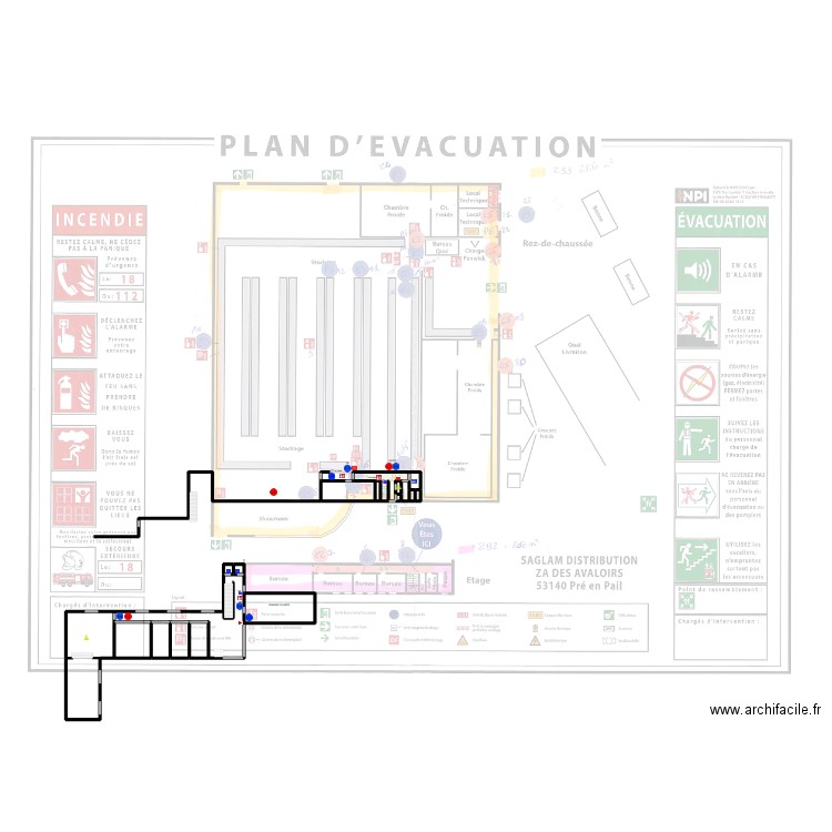 SAGLAM PLATEFORME. Plan de 18 pièces et 381 m2