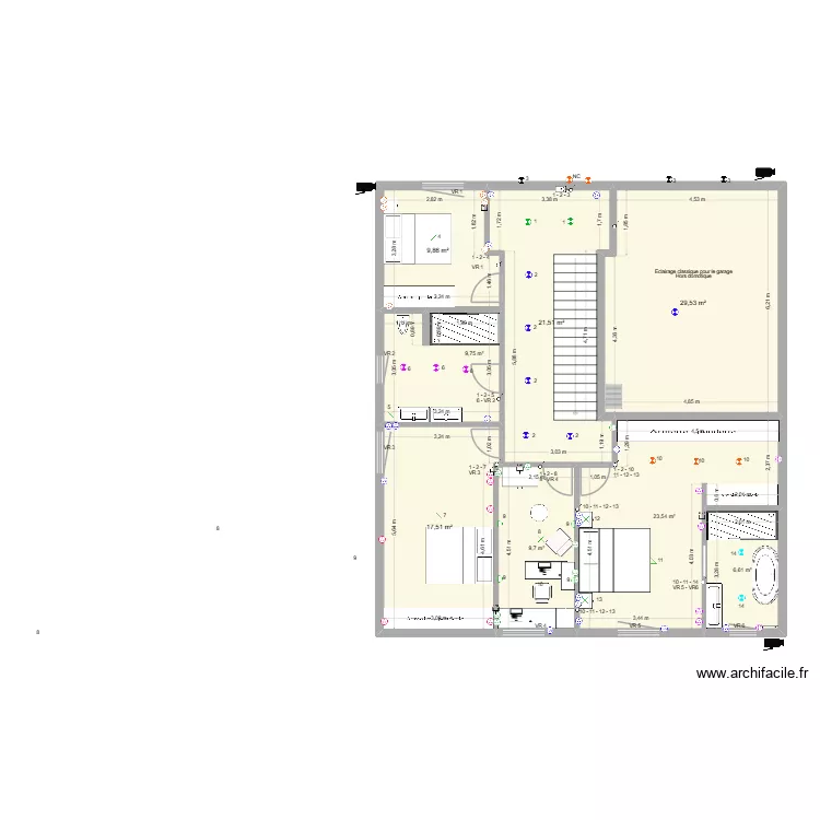08.02 Memet ELEC. Plan de 8  et 128 m²