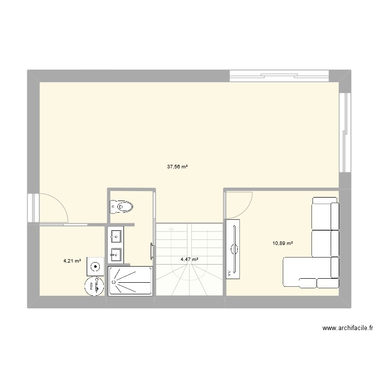 plan_v3. Plan de 6 pièces et 57 m2