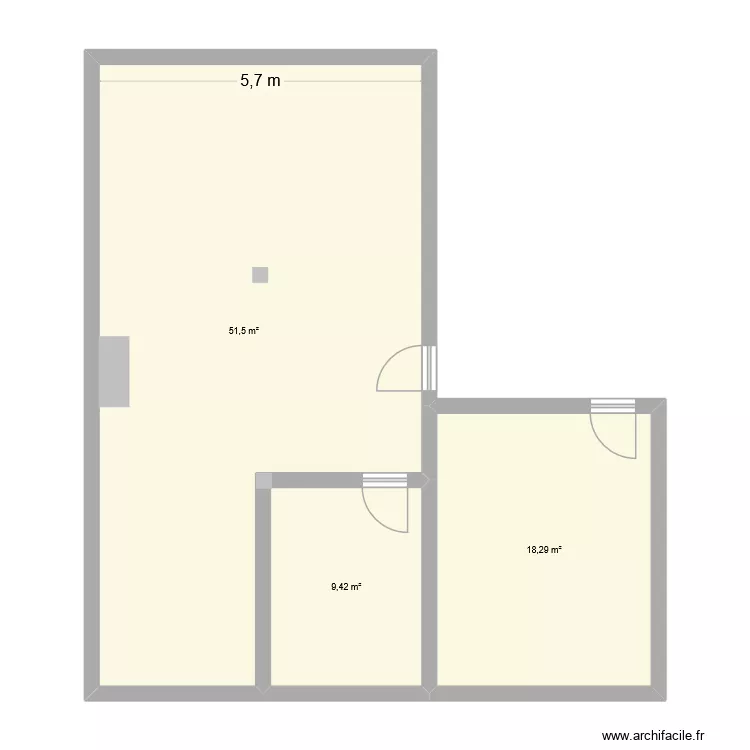 2eme étage. Plan de 3 pièces et 79 m² 2eme étage. Plan de 3 pièces et 79 m²