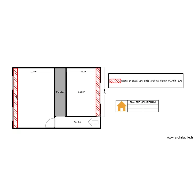 YAZIDI R+1 PRO ISO. Plan de 5  et 35 m²