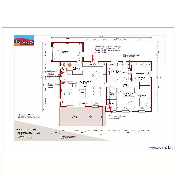 Plan modifications plan origine. Plan de Plan modifications plan origine. Plan de