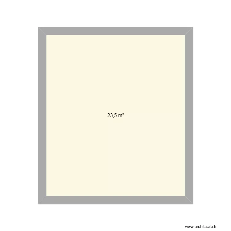 Salle salon. Plan de 1 pièce et 24 m²