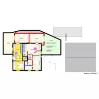 1er étage gîtes salon dans extension variante 1