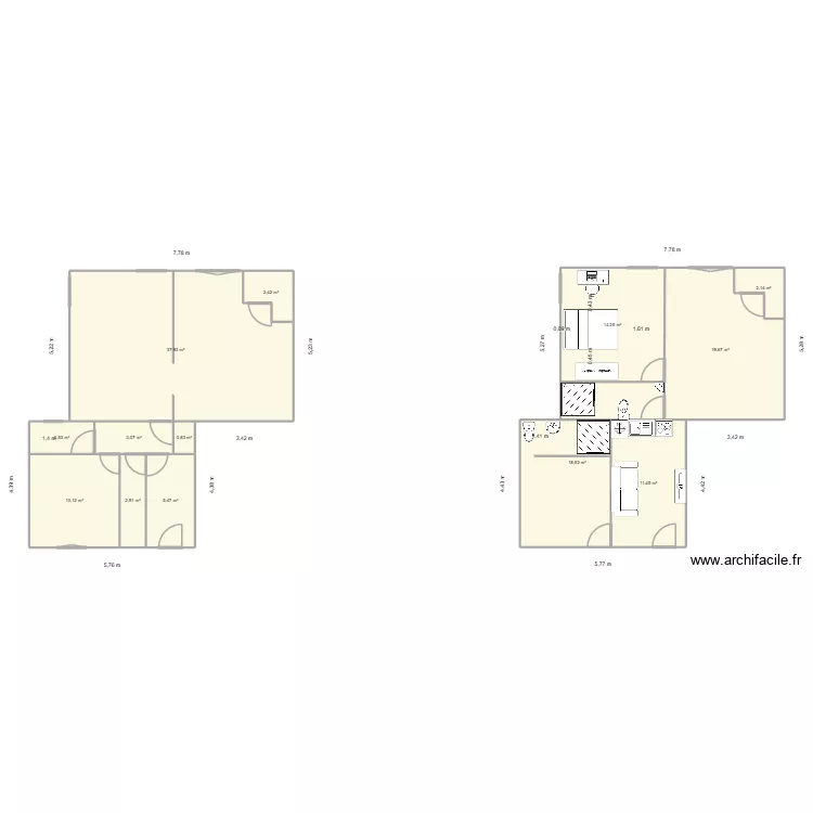 Plan RDC 3D les herbiers. Plan de 