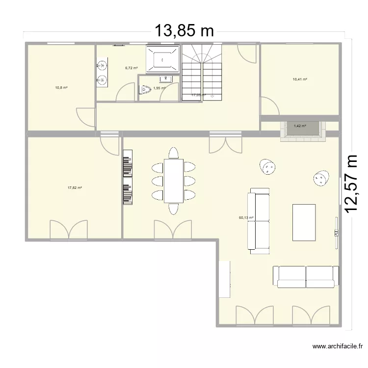 Nouvelle maison sans modif. Plan de 8 et 126 m² Nouvelle maison sans modif. Plan de 8 et 126 m²
