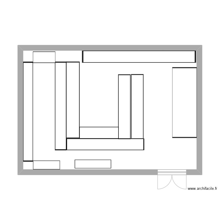 STOCK. Plan de 1 pièce et 49 m2