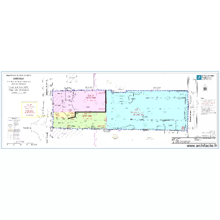 division parcellaires. Plan de division parcellaires. Plan de