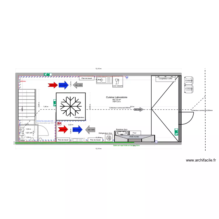 N&deg;253346 Plan rez-de-chauss&eacute;e Box 72 Mont-sur-Lausanne. Plan de 4 Pièces et 85 m²