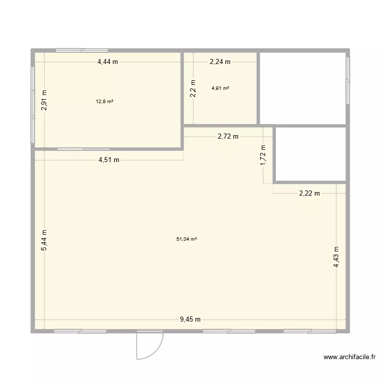 local bonheur en soi 2. Plan de 3 Pièces et 69 m² local bonheur en soi 2. Plan de 3 Pièces et 69 m²