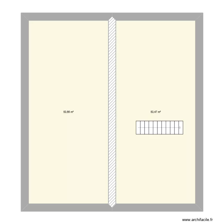 lesmothes &eacute;tage. Plan de 2  et 107 m²