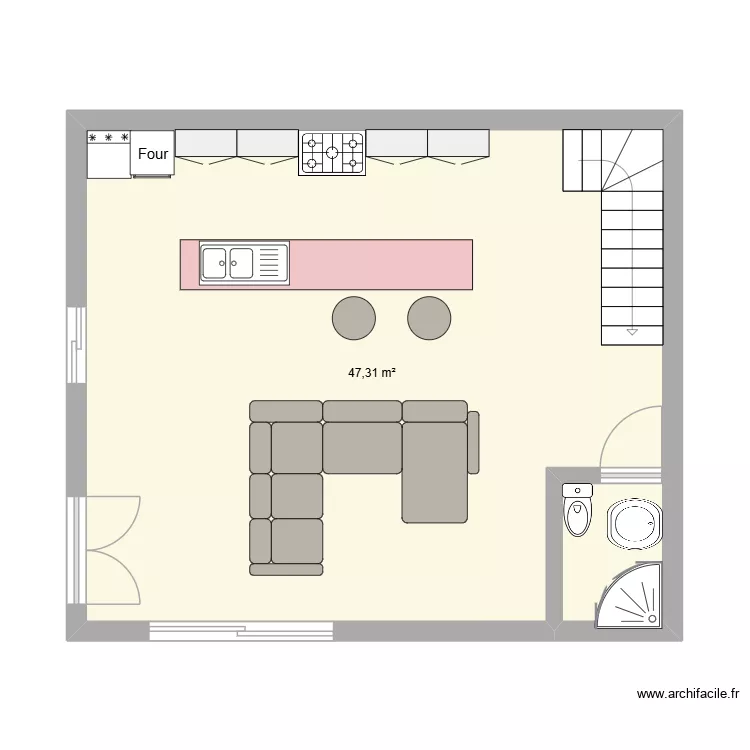 med. Plan de 1 et 47 m² med. Plan de 1 et 47 m²