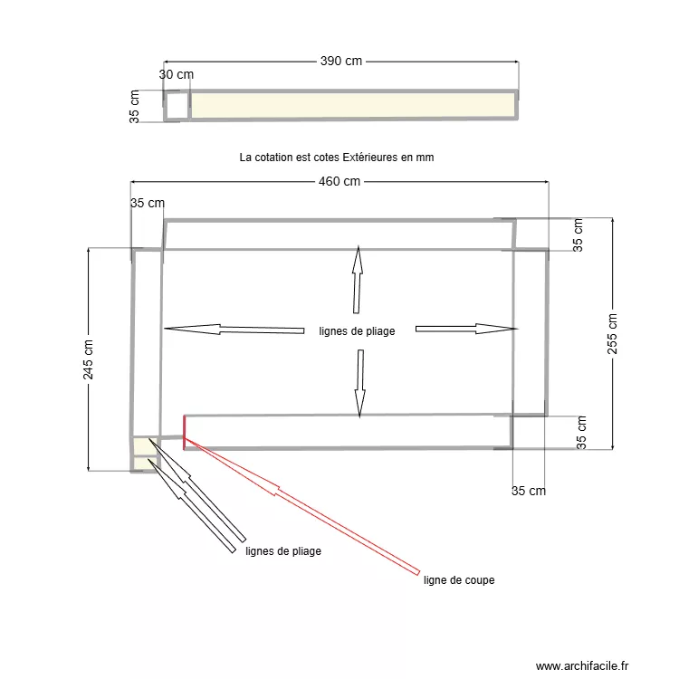 Bac PVC condensa_D&eacute;velopp&eacute;. Plan de 