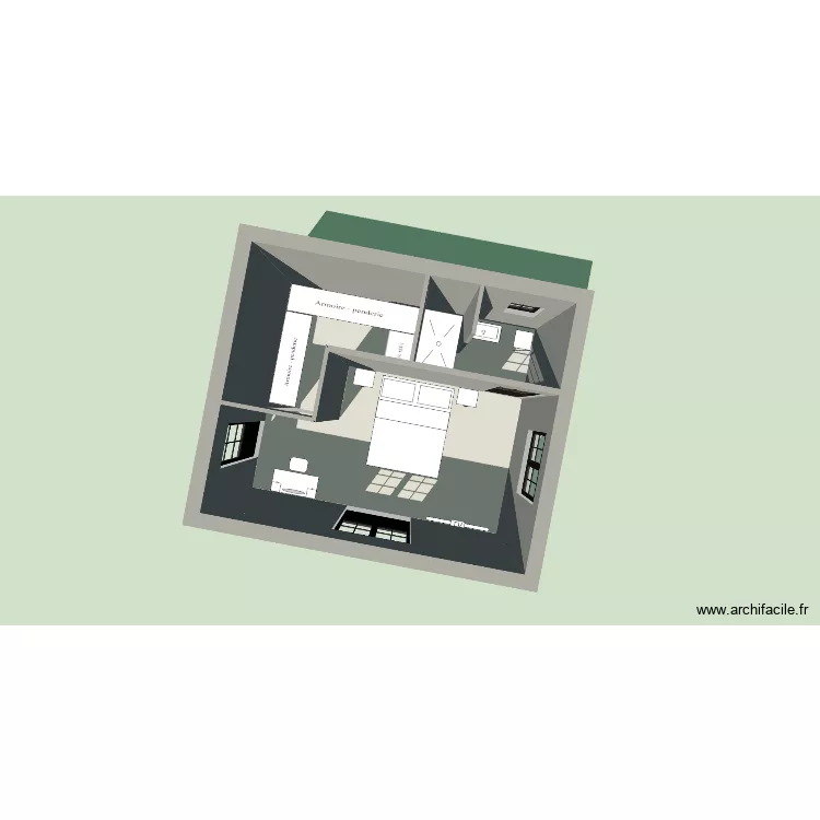 Extension 4. Plan de 3  et 24 m²
