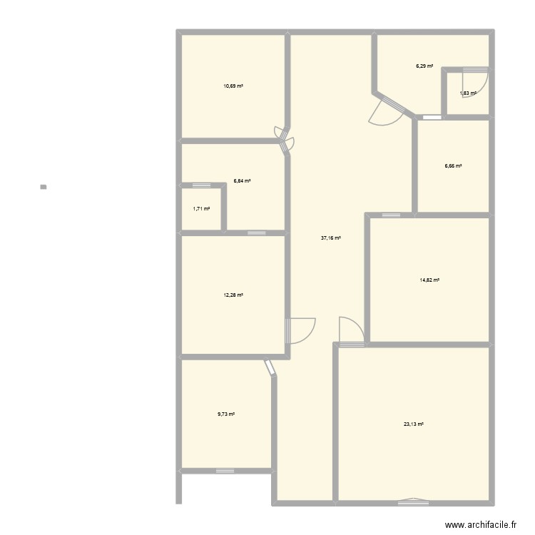 maison2. Plan de 11 pièces et 131 m2