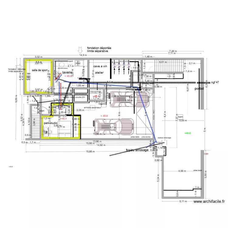 plomberie sous sol mazurier 4. Plan de 11 et 61 m² plomberie sous sol mazurier 4. Plan de 11 et 61 m²