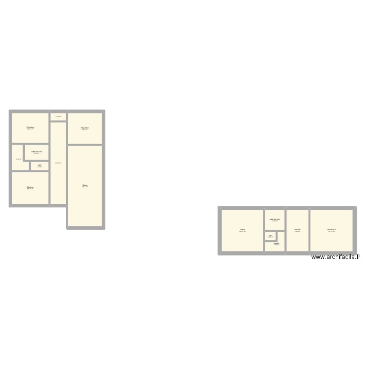 maison 1. Plan de 15 pièces et 131 m2
