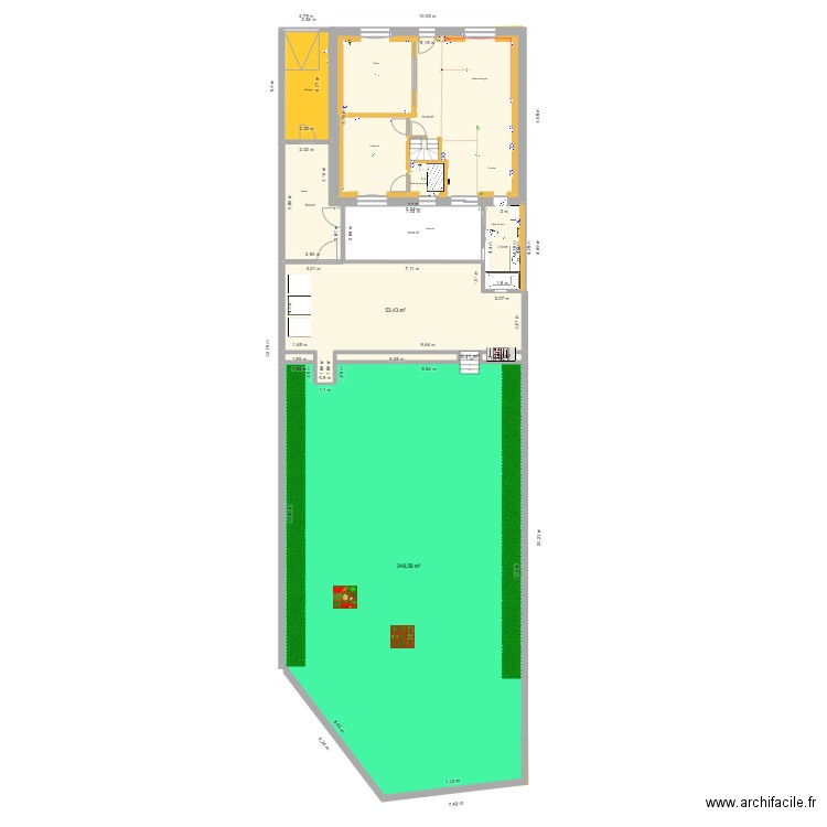Maison Bressuire - jardin. Plan de 11 pièces et 426 m2