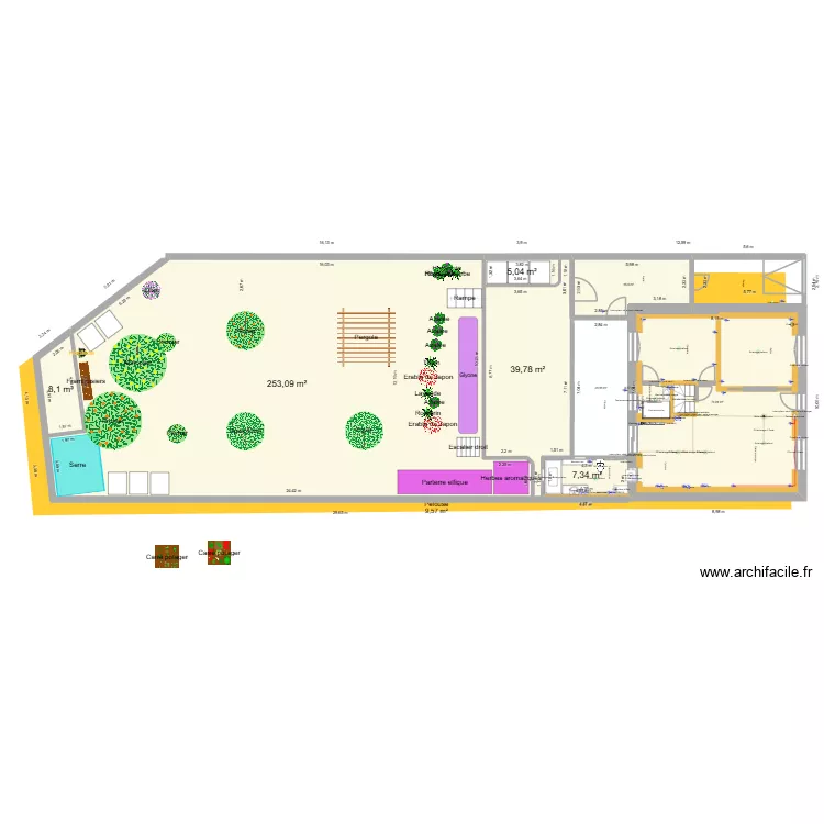 Maison Bressuire - jardin. Plan de 9  et 425 m²