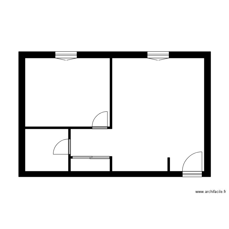 LE ROAT 21. Plan de 4 pièces et 42 m2