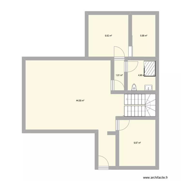 TEST2. Plan de 6  et 77 m²