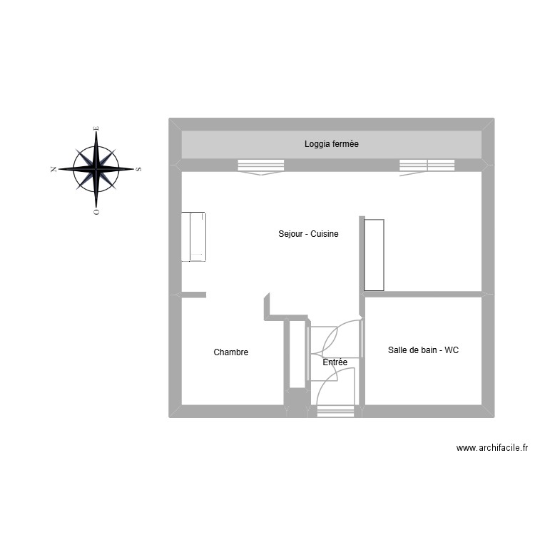 Waroux -49866. Plan de 7 pièces et 34 m2